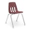 Virco 9000 Series 14" Classroom Chair, Kindergarten - 2nd Grade with Nylon Glides - Wine Seat 9014 - alternate 1